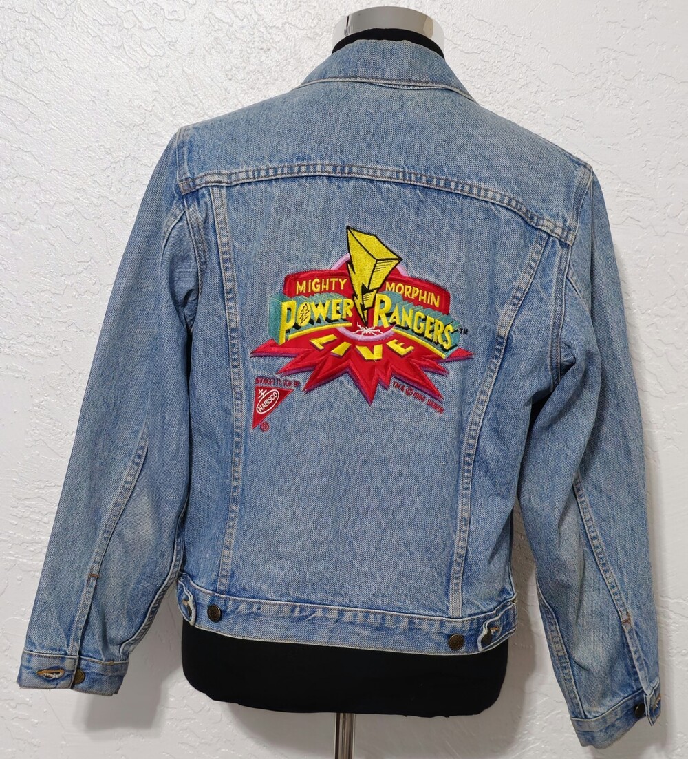 Mighty Morphin Power Rangers Denim Jacket Vintage 90s Jean Coat 1994 Unisex S SM